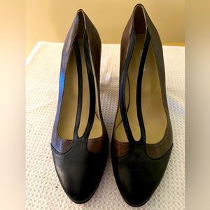 Anthropologie two-tone 3 inch heels. Size 38. Gorg. mint condition.  Not worn